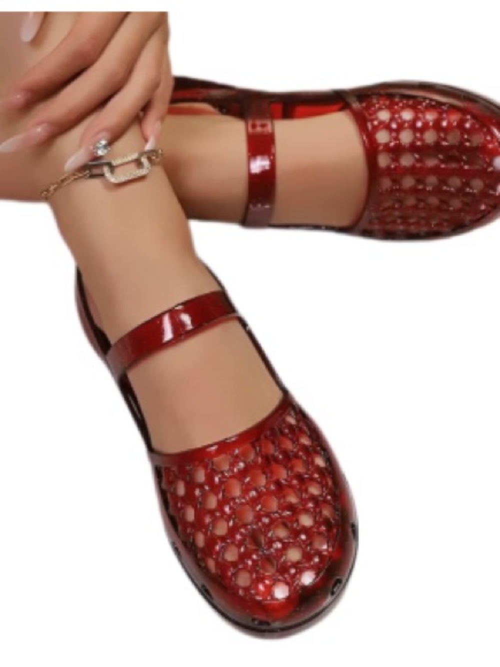 New Jelly Shoes Mary Jane Sandals Size 8 - Picture 1 of 3